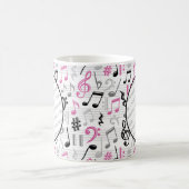 Pink Music Pattern Foto Tasse (Mittel)