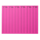 Pink Music Sheet Paper Notepad Notizblock (Vorderseite)