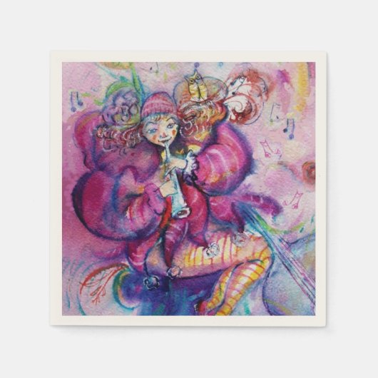 PINK MUSICAL CLOWN SERVIETTE (Vorderseite)