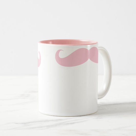 Pink Mustache Kaffeepause Tasse (VorderseiteRechts)