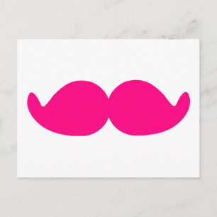 Pink Mustache Pink Mustache Bushy Hot Pink Stache Postkarte