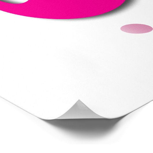 Pink Mustache, Tophut und Perlposter Poster (Ecke)