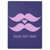 Pink Mustaches Custom Clipboard Klemmbrett (Rückseite)