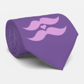 Pink Mustaches Custom Krawatte (Gerollt)