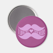 Pink Mustaches Custom Magnet (Vorderseite/Rückseite)