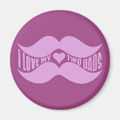 Pink Mustaches Custom Magnet (Vorne)