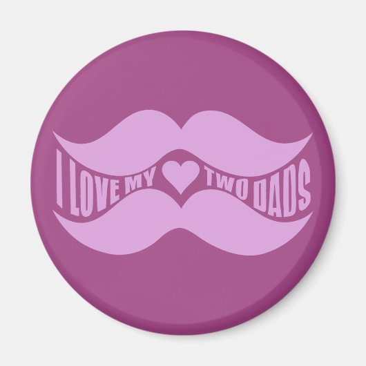 Pink Mustaches Custom Magnet (Vorne)
