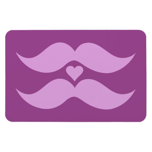 Pink Mustaches Custom Magnet (Horizontal)