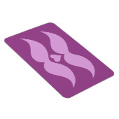 Pink Mustaches Custom Magnet (Rechte Seite)