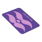 Pink Mustaches Custom Magnet (Rechte Seite)