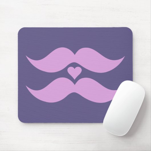 Pink Mustaches Custom Mousepad (Mit Mouse)