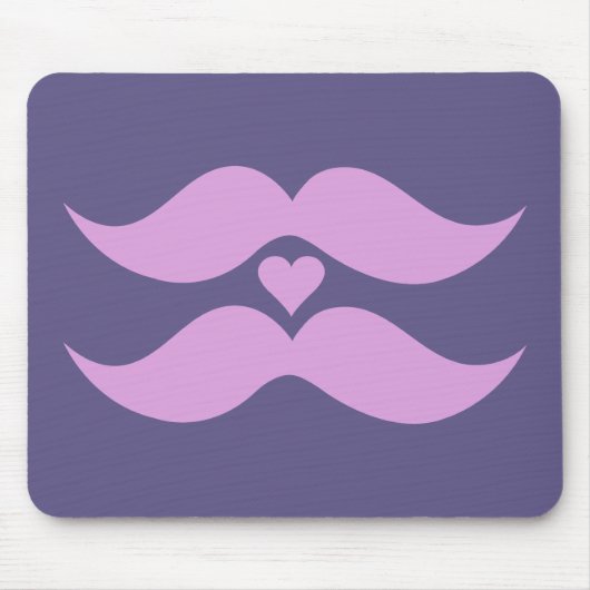 Pink Mustaches Custom Mousepad (Vorne)