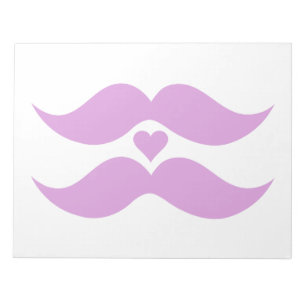Pink Mustaches Custom Notizblock