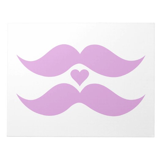 Pink Mustaches Custom Notizblock (Vorderseite)