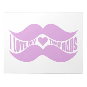 Pink Mustaches Custom Notizblock