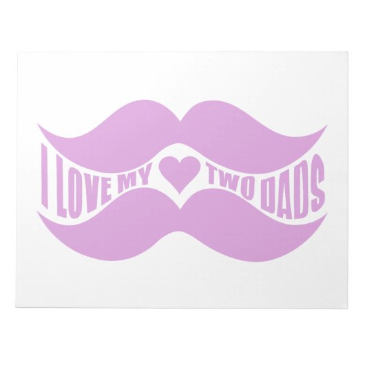 Pink Mustaches Custom Notizblock (Vorderseite)