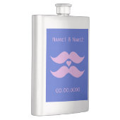 Pink Mustaches Custom Premium Flask Flachmann (Rechts)