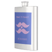 Pink Mustaches Custom Premium Flask Flachmann (Links)