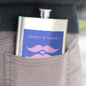 Pink Mustaches Custom Premium Flask Flachmann (Beispiel)