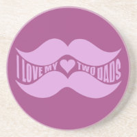 Pink Mustaches Custom Untersetzer