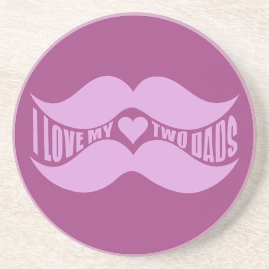 Pink Mustaches Custom Untersetzer (Vorne)