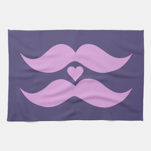 Pink Mustaches Handtuch (Horizontal)