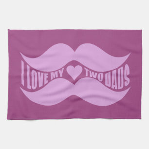 Pink Mustaches Handtuch
