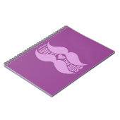 Pink Mustaches kundenspezifisches Notebook Notizblock (Linke Seite)