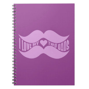 Pink Mustaches kundenspezifisches Notebook Notizblock