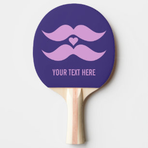 Pink Mustaches Pingpongpaddel Tischtennis Schläger