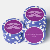 Pink Mustaches Zollchips für Poker Pokerchips (Stapel)