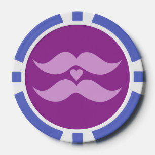Pink Mustaches Zollchips für Poker Pokerchips