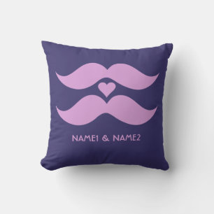 Pink Mustaches Zollpilz Kissen