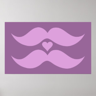 Pink Mustaches Zollposter Poster