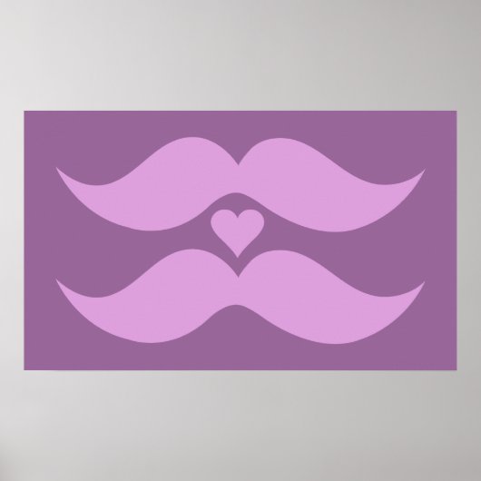 Pink Mustaches Zollposter Poster (Vorne)