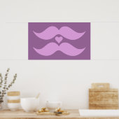 Pink Mustaches Zollposter Poster (Küche)