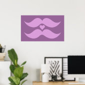 Pink Mustaches Zollposter Poster (Heimbüro)