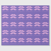 Pink Mustaches Zollverpackungspapier Geschenkpapier (Flach)