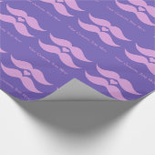 Pink Mustaches Zollverpackungspapier Geschenkpapier (Ecke)