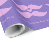 Pink Mustaches Zollverpackungspapier Geschenkpapier (Rolleneckpunkt)