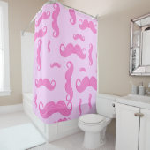 Pink Mustashe Pattern Duschvorhang (Beispiel)