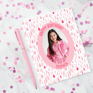 Pink-Muster-Foto Karte