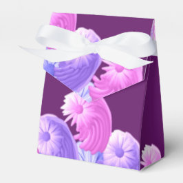 Pink-Muster für Lila und blaue Blume Geschenkschachtel