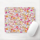 Pink-Muster Mousepad (Mit Mouse)