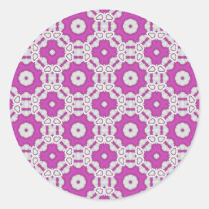 Pink-Muster Runder Aufkleber