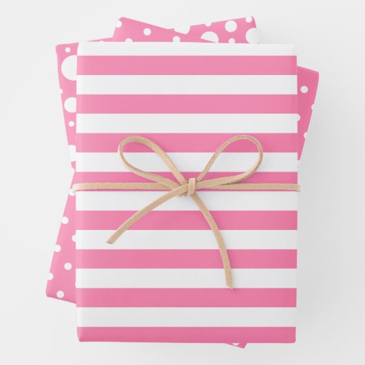 Pink Muster Wrapping Paper Sheet Set Geschenkpapier Set (Beispiel)