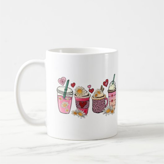 Pink Mütter Tag Geschenk Kaffee Tasse (Links)