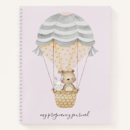 Pink My Pregnancy Woodland Animals Journal Notizblock