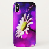 Pink N Amethyst Daisy case *Personalisiert* (Rückseite)