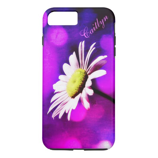 Pink N Amethyst Daisy iPhone 7+ Fall *Personalisie Case-Mate iPhone Hülle (Rückseite)